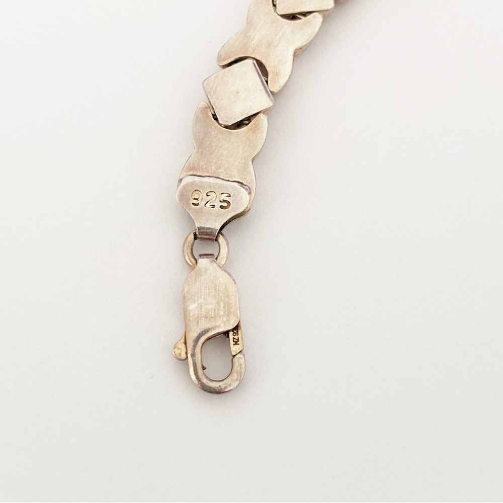 Vintage Sterling silver x link bracelet 7.25” - Picture 4 of 6